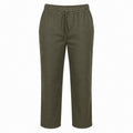 Départ Homme Pantalon en Lin Vert Khaki