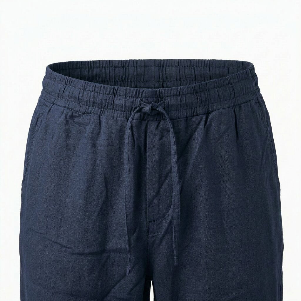 Départ Homme Pantalon en Lin Navy