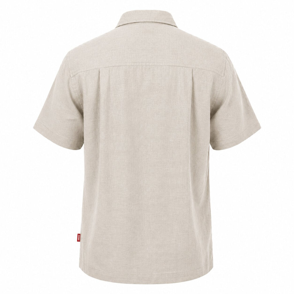 Départ Homme Chemise en Lin Beige
