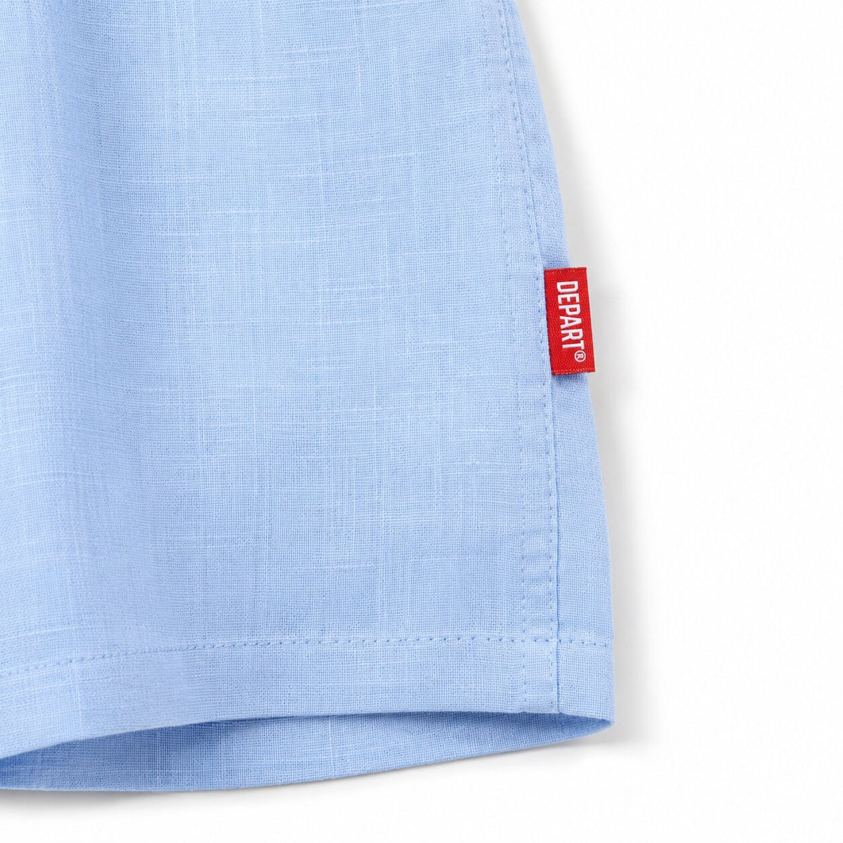 Départ Homme Chemise en Lin Blue