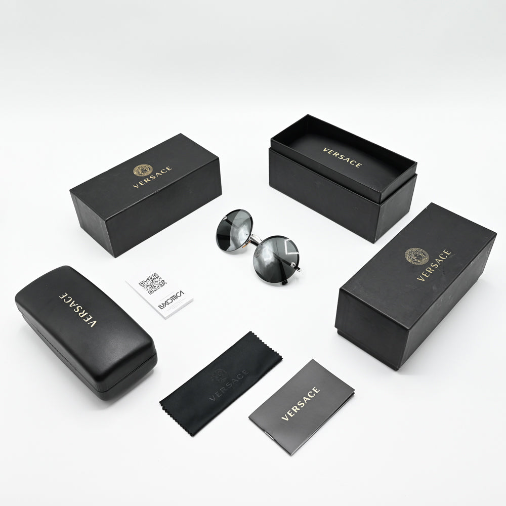 Versace Round Metal Sunglasses VE2176