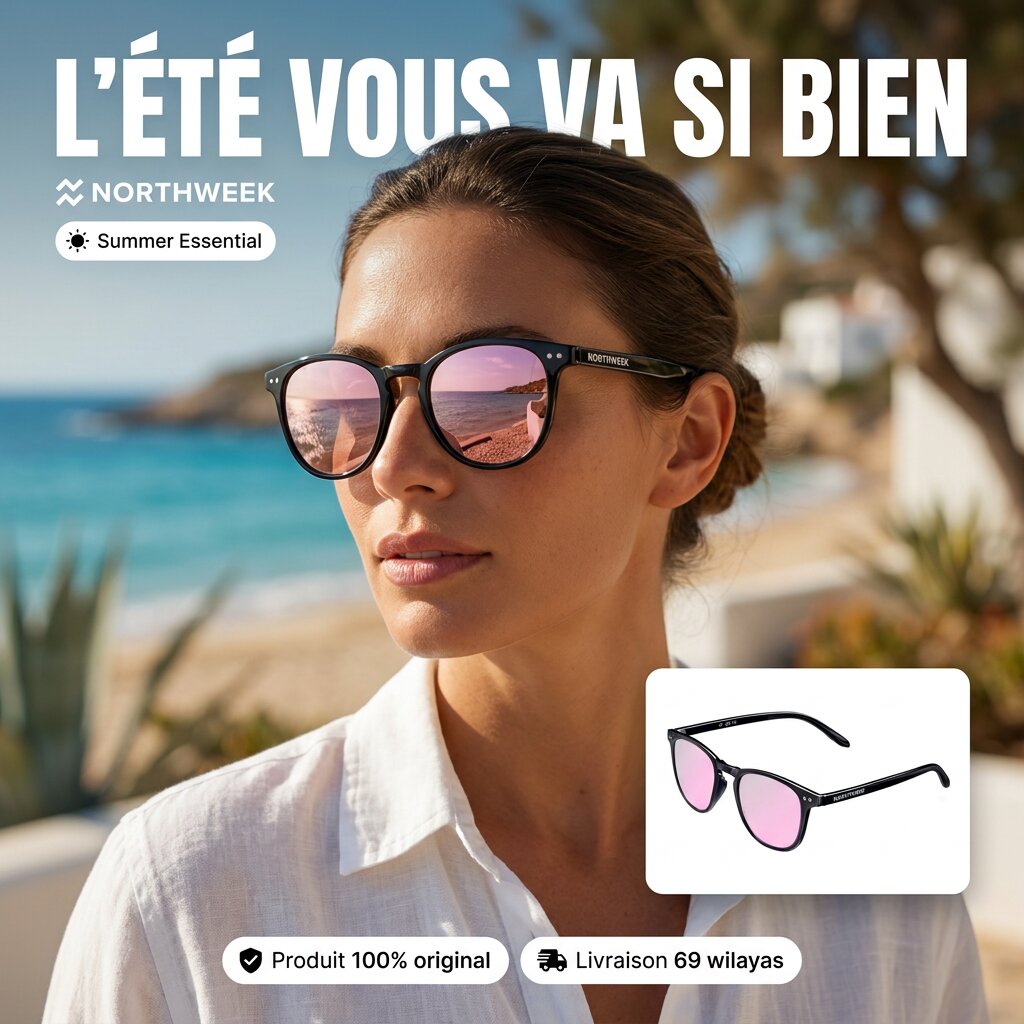 Northweek Wall Shine Black – Rose Gold Polarized Sunglasses