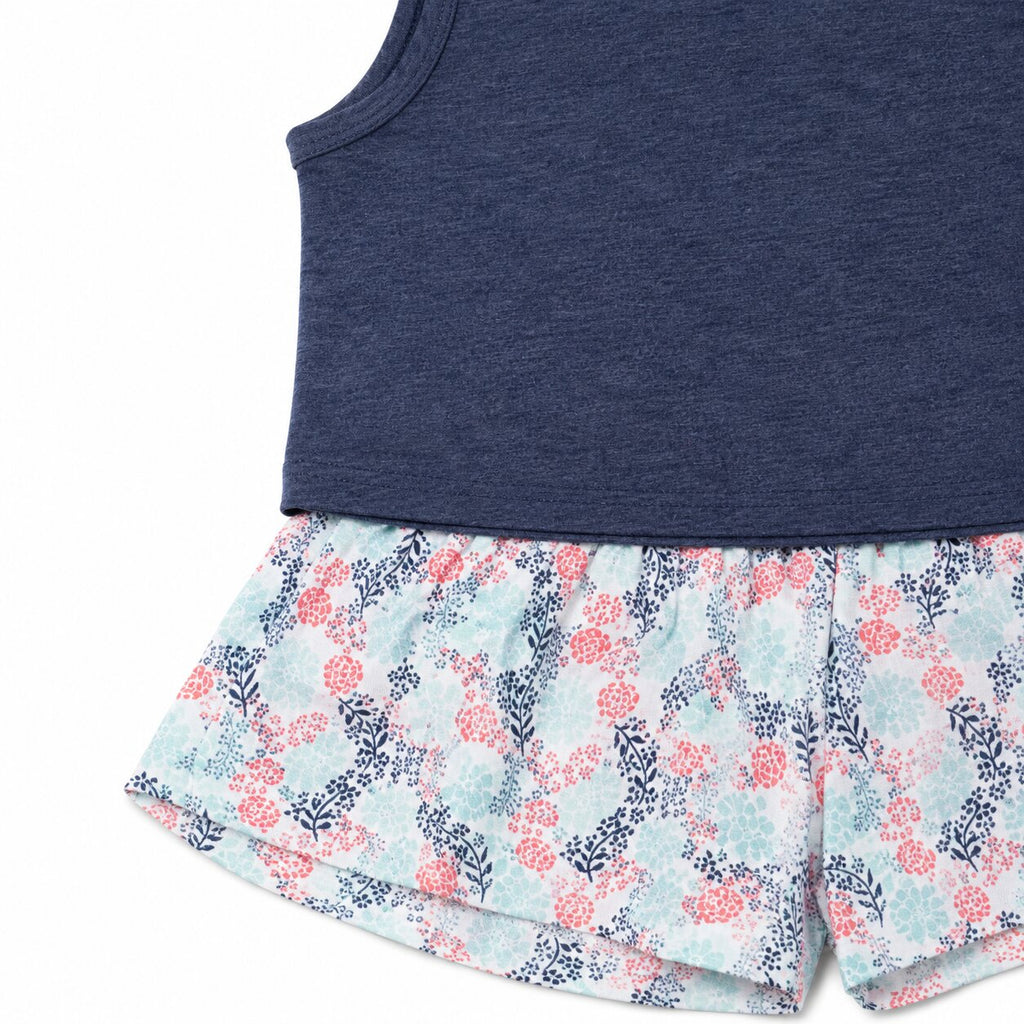 Pyjama d'Été Femme Bleu
