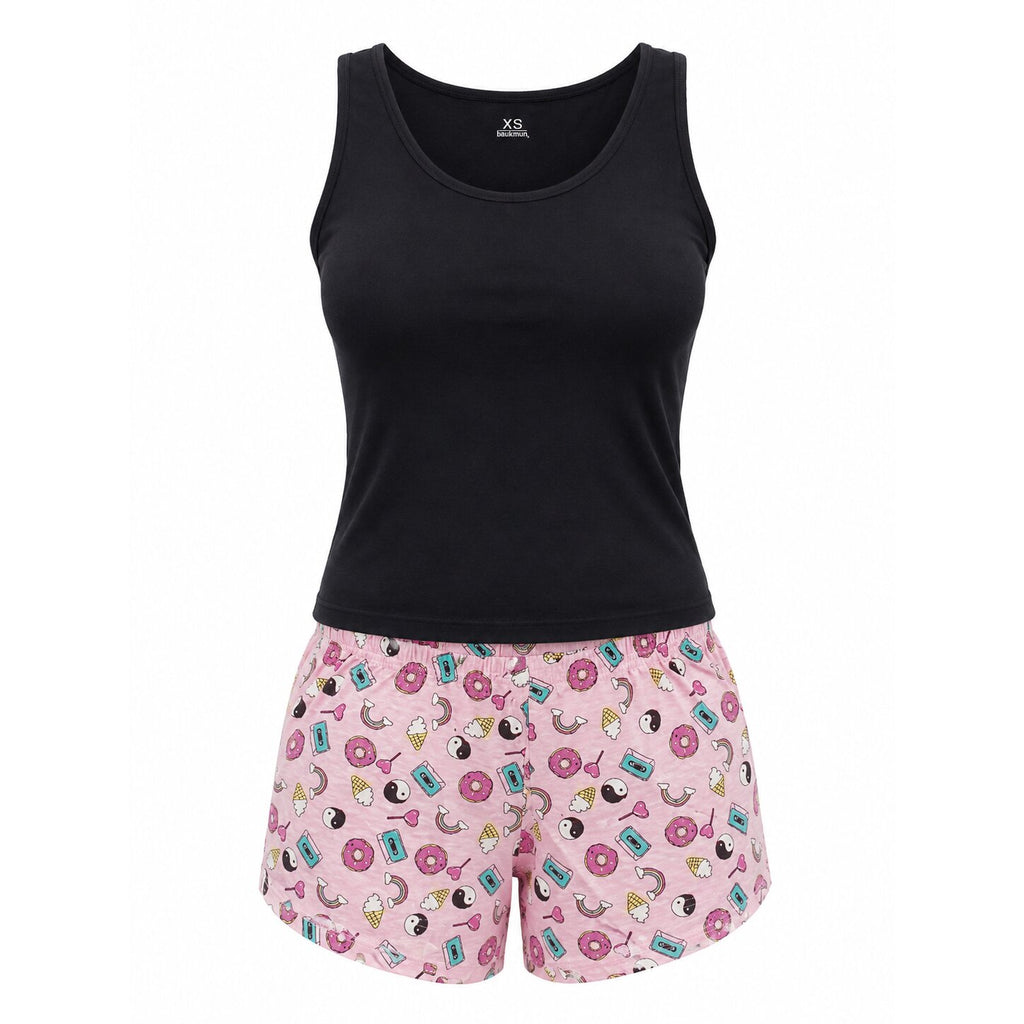 Pyjama d\'Été Femme Noir
