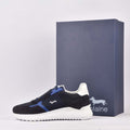 HARMONT AND BLAINE SCARPA UOMO CAMOSCIO TEX FABRIC BLUU