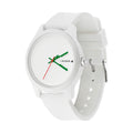 Lacoste Montre Analogique à Quartz pour Homme avec Bracelet en Silicone Blanc