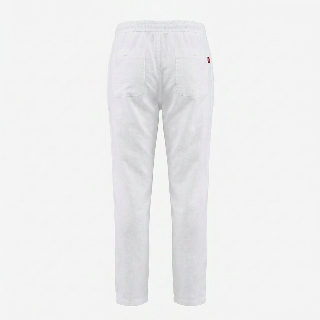 Départ Homme Pantalon en Lin Blanc