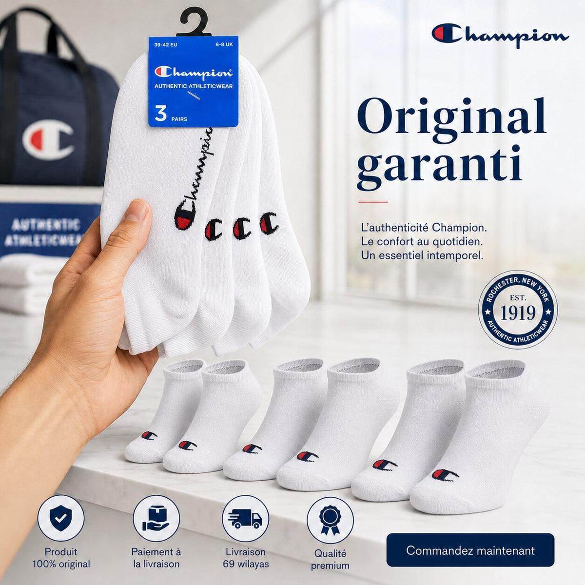 Champion 3-Pack Sneaker Socks White