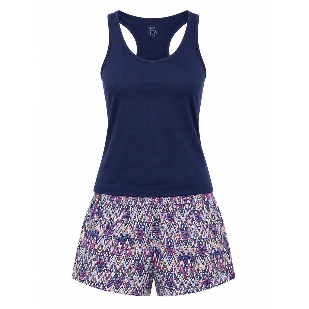 Pyjama d'Été Femme Bleu