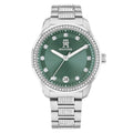 Tommy Hilfiger Green Dial Crystal-Embellished
