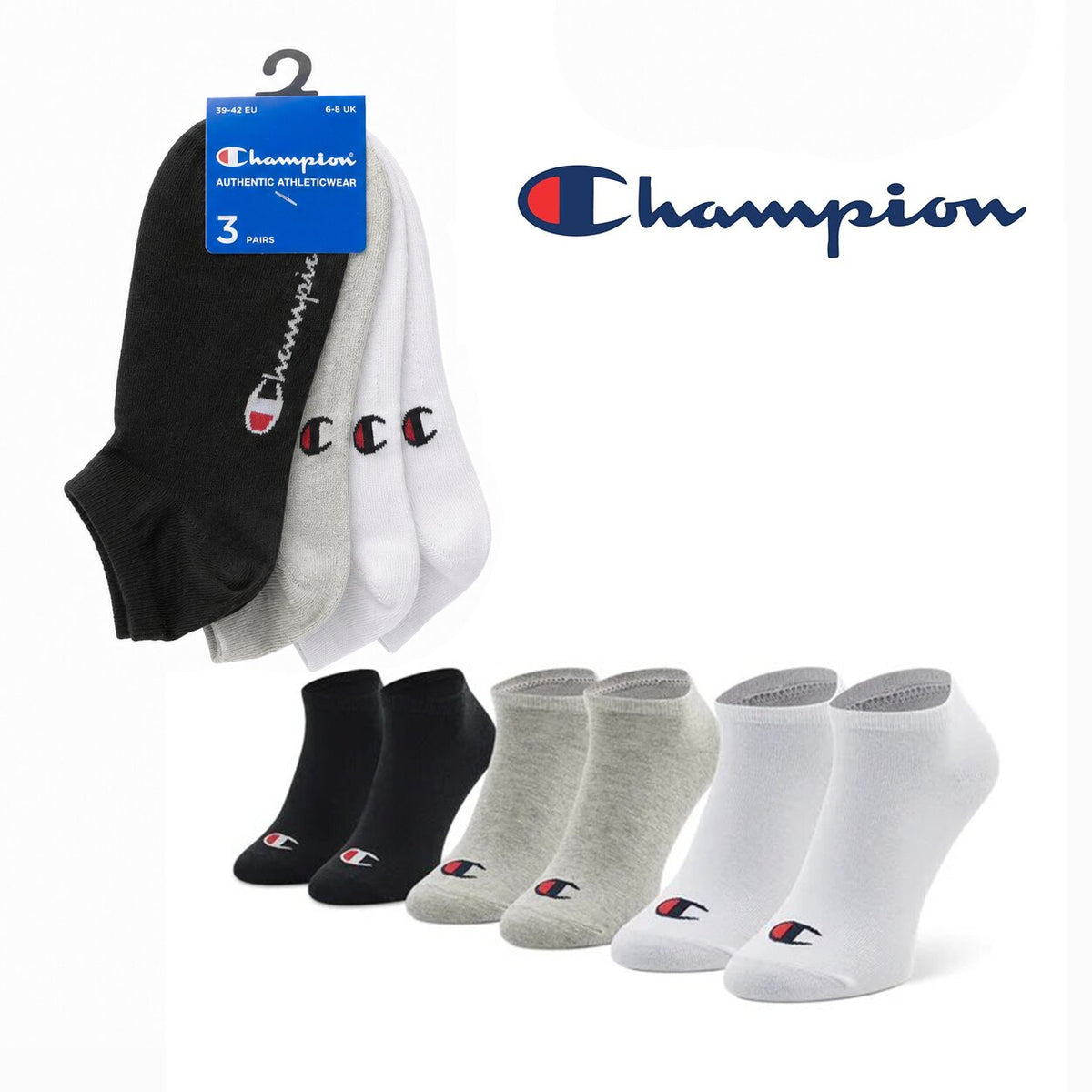 Champion 3-Pack Sneaker Socks Multicolor