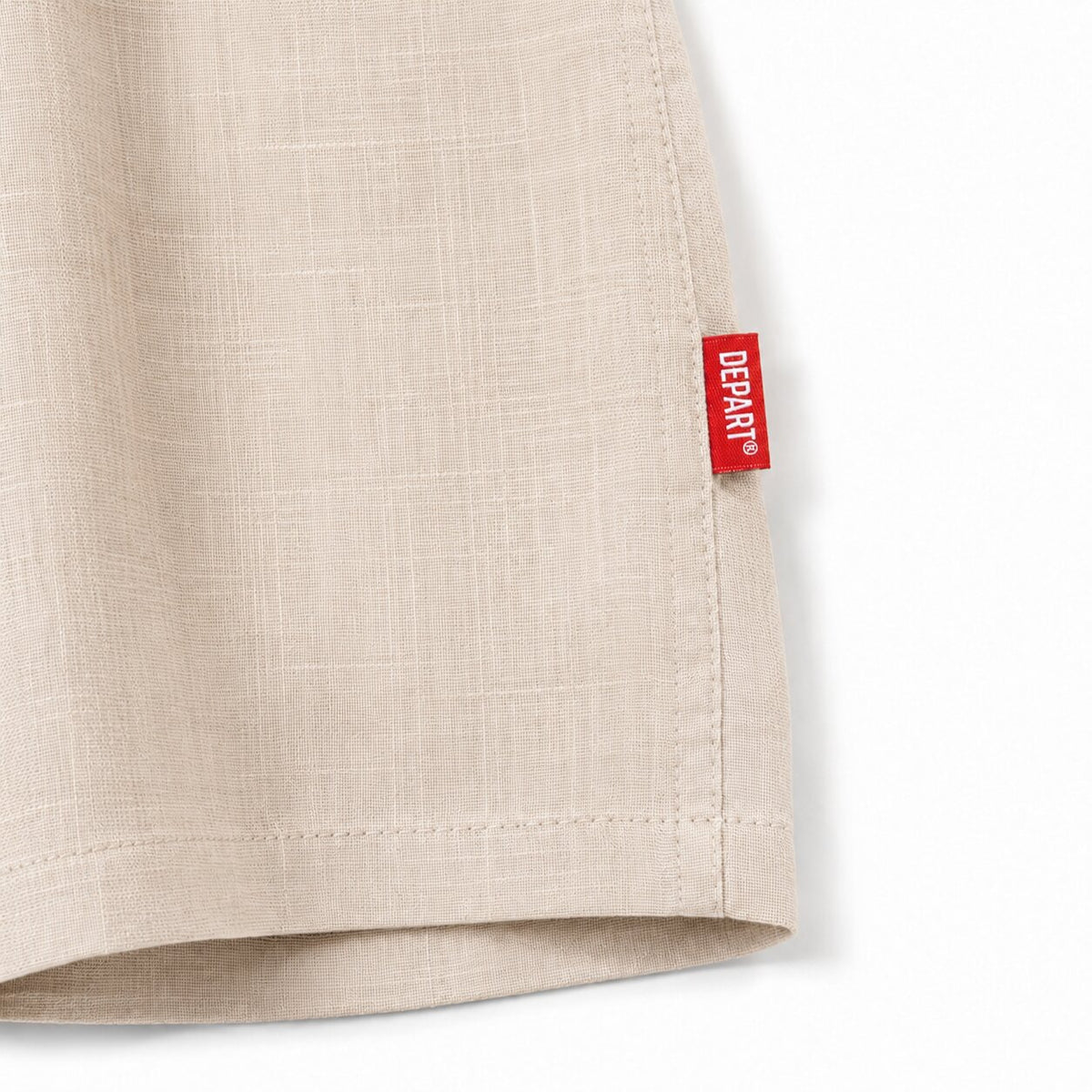 Départ Homme Chemise en Lin Beige