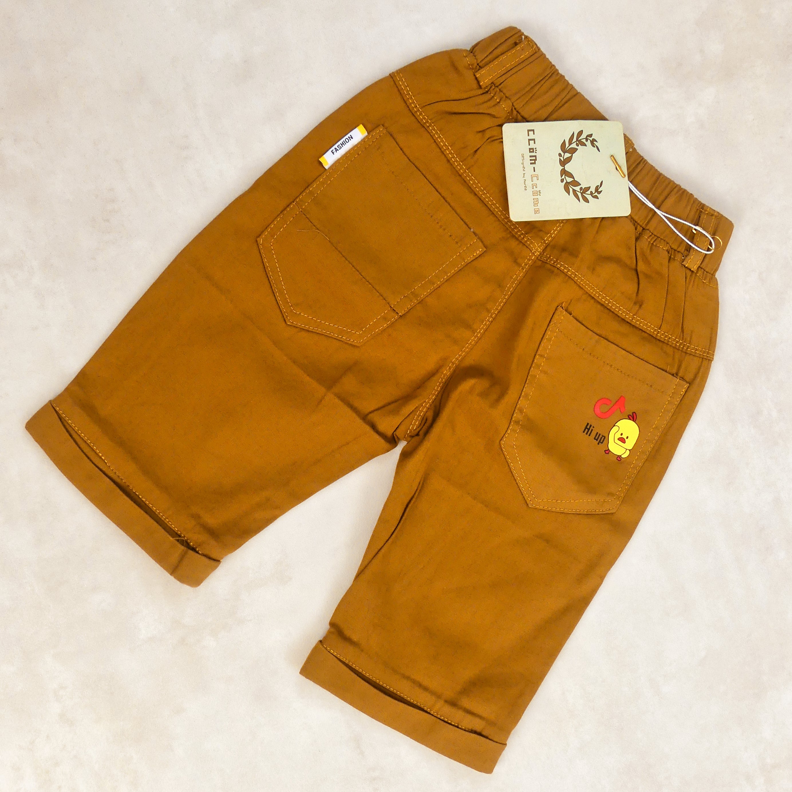 Pantacourt Garcon MARRON MOTIF HI UP