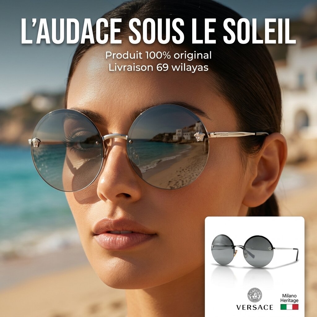 Versace Round Metal Sunglasses VE2176