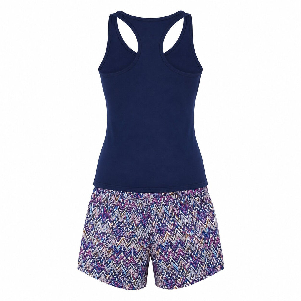 Pyjama d'Été Femme Bleu