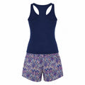 Pyjama d'Été Femme Bleu