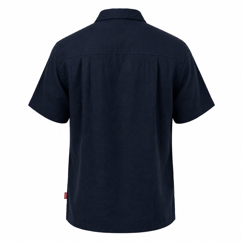 Départ Homme Chemise en Lin Navy