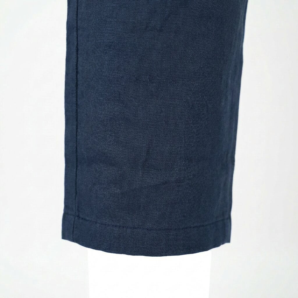 Départ Homme Pantalon en Lin Navy