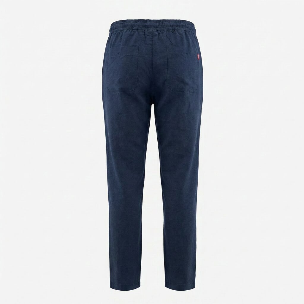 Départ Homme Pantalon en Lin Navy