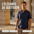 Départ Homme Chemise en Lin Navy