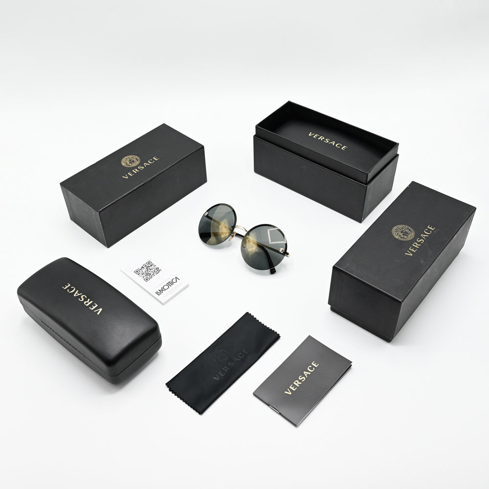 Versace Round Metal Sunglasses VE2176