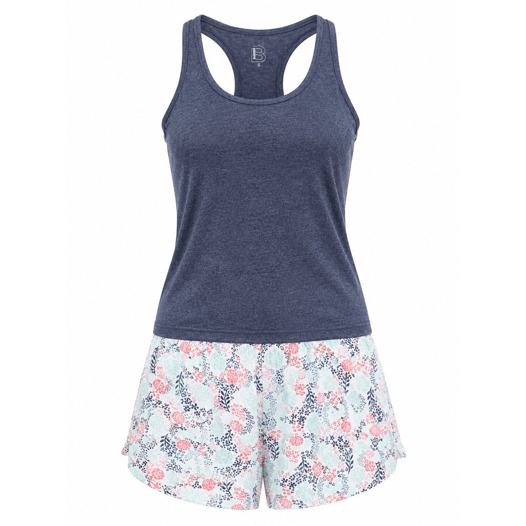 Pyjama d'Été Femme Bleu