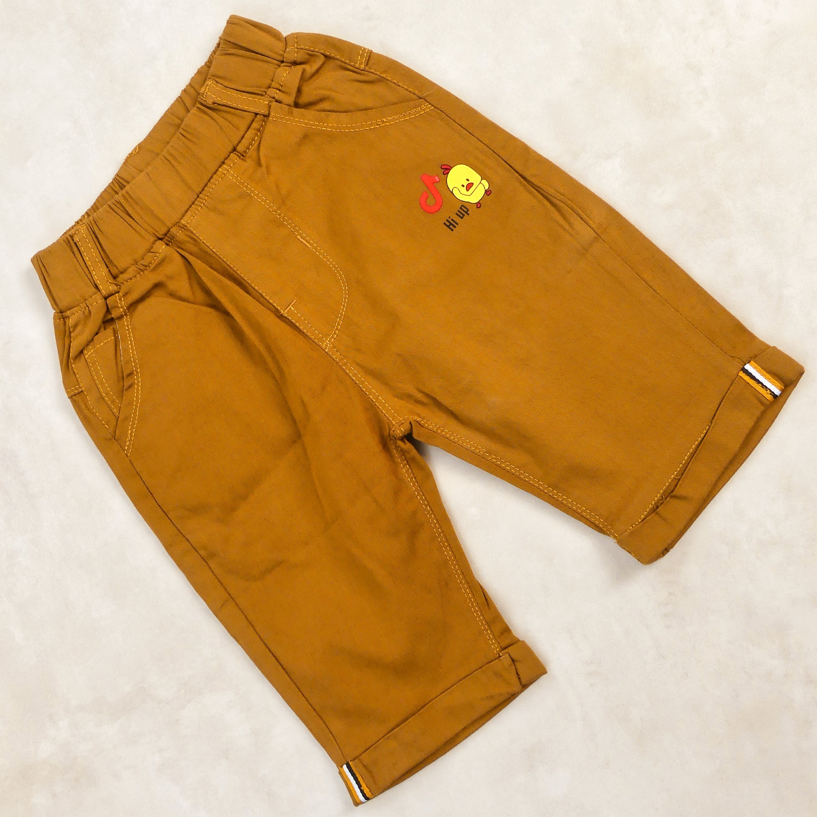 Pantacourt Garcon MARRON MOTIF HI UP