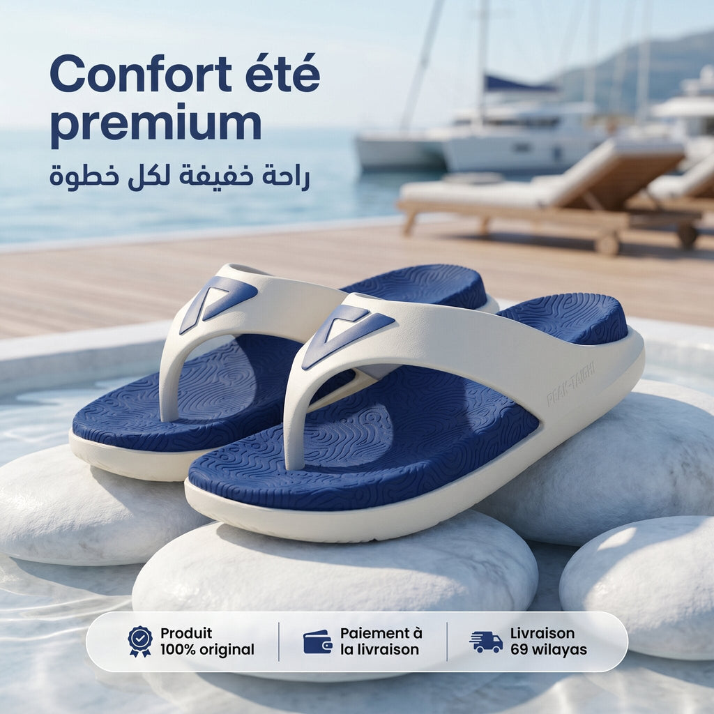 Peak Taichi Beach Sandals White Blue