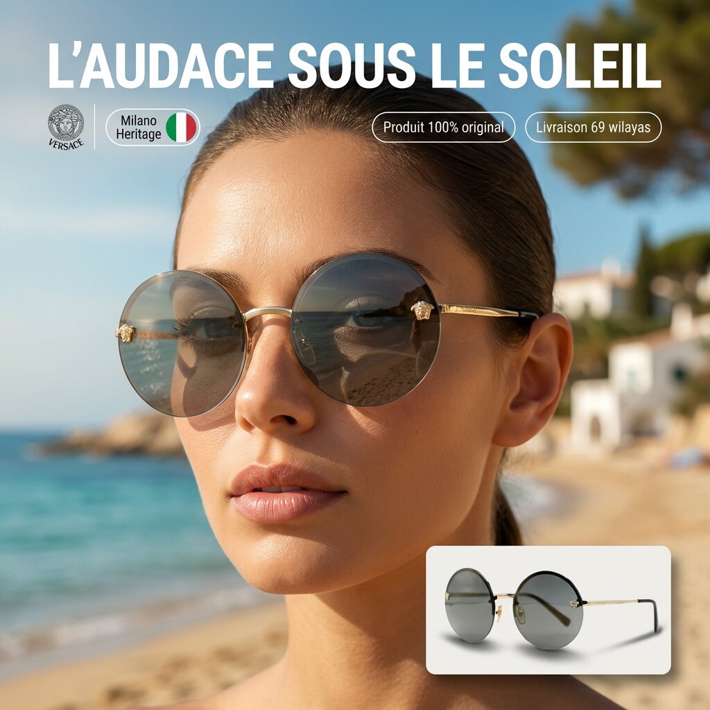 Versace Round Metal Sunglasses VE2176