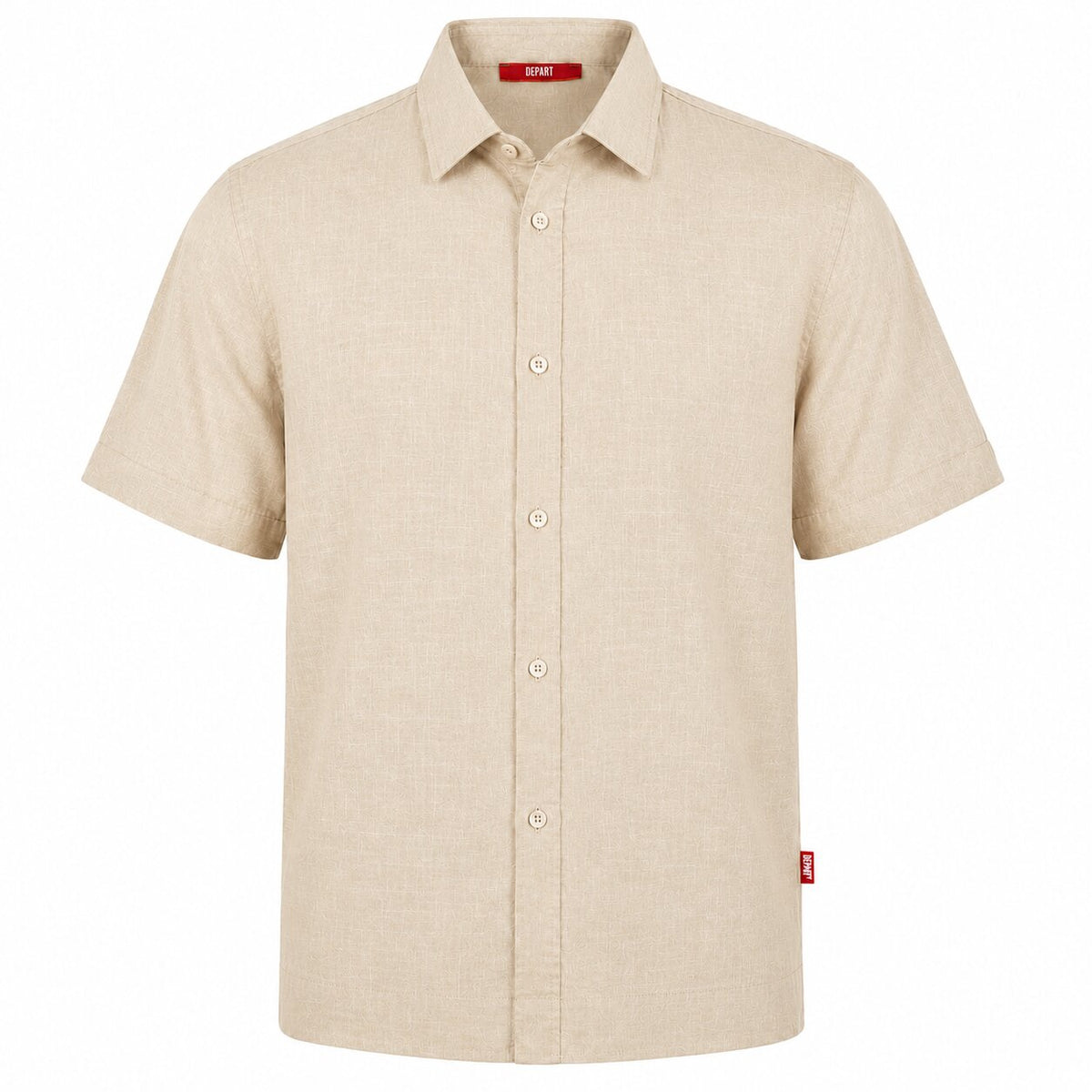 Départ Homme Chemise en Lin Beige