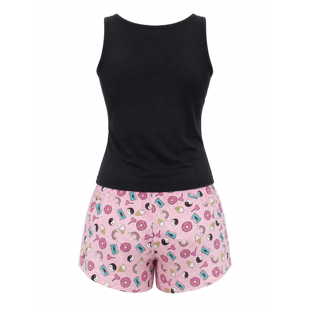 Pyjama d\'Été Femme Noir