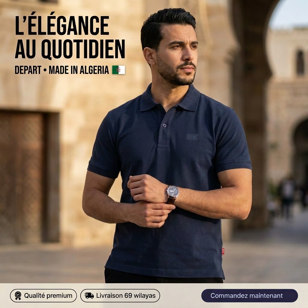 Départ T-shirt Homme Polo-Navy