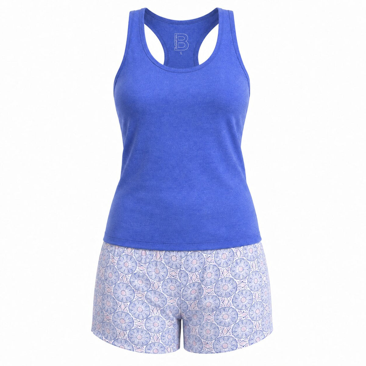 Pyjama d'Été Femme Bleu