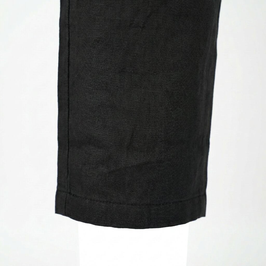 Départ Homme Pantalon en Lin Black