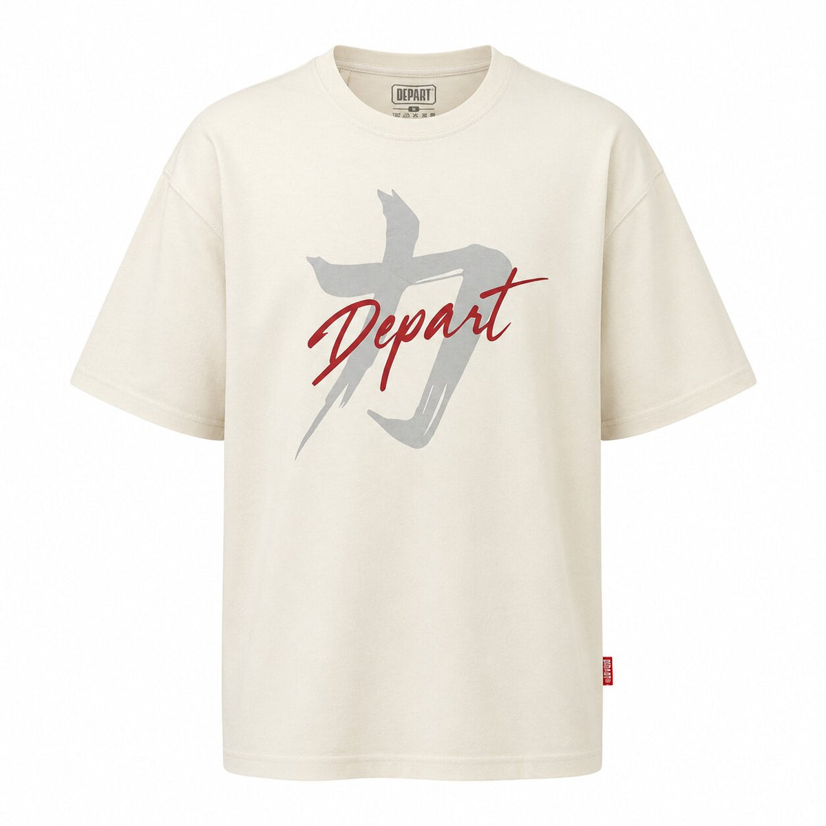 Départ Homme T-shirt Oversize-Beige