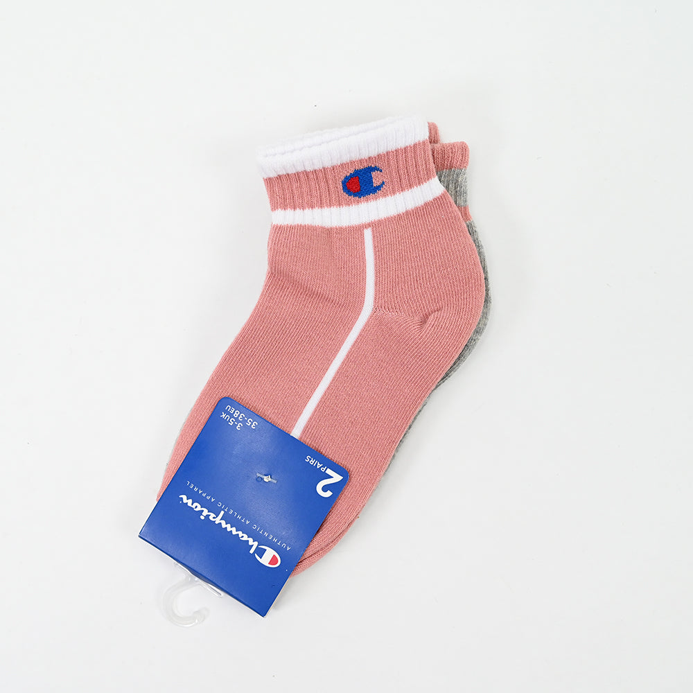 Champion 2-Pack Footie Socks Grey Melange