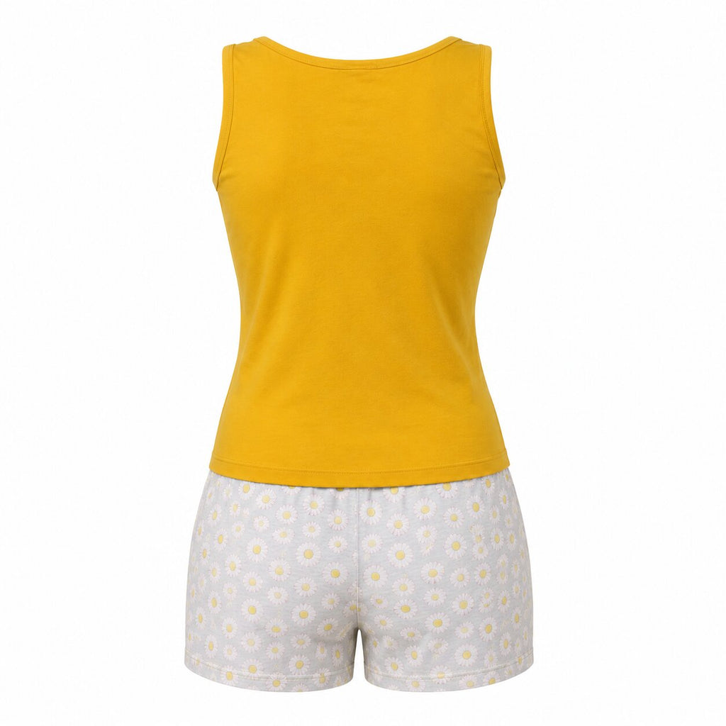 Pyjama d\'Été Femme Jaune