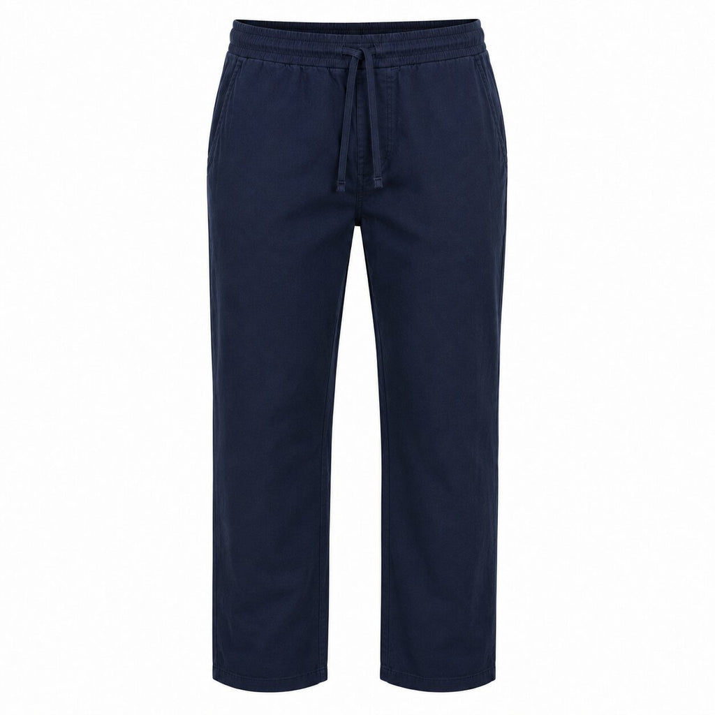 Départ Homme Pantalon en Lin Navy